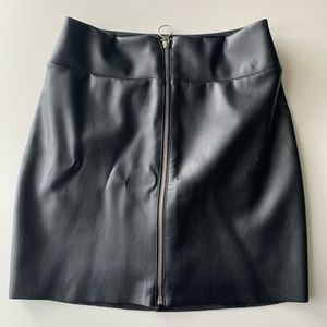 Faux leather skirt